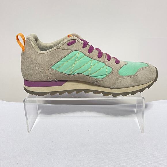 Merrell Sneakers Womens 6 Mint Green Purple Suede Performance Shoes Trainers - Picture 5 of 10